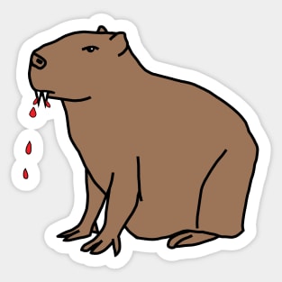 Animals with Sharp Teeth Capybara Sticker